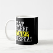 Mug Mangez Le Camp De Sommeil Répéter - Camping Camper (Gauche)