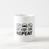 Mug Mangez le code de sommeil Répéter le code de codag (Centre)
