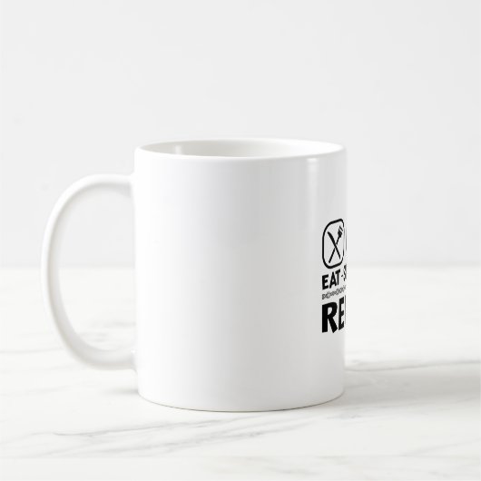 Mug Mangez le code de sommeil Répéter le code de codag (Gauche)