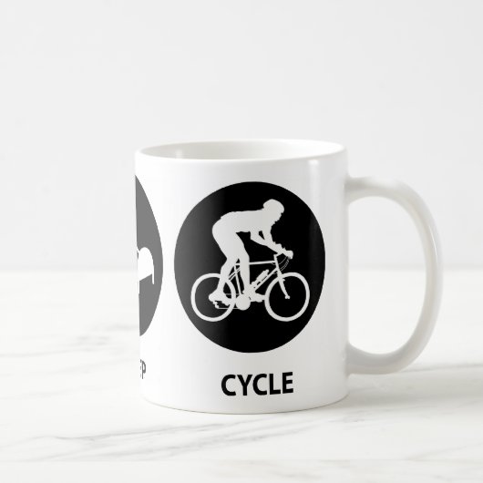 Mug Mangez le cycle de sommeil (Droite)