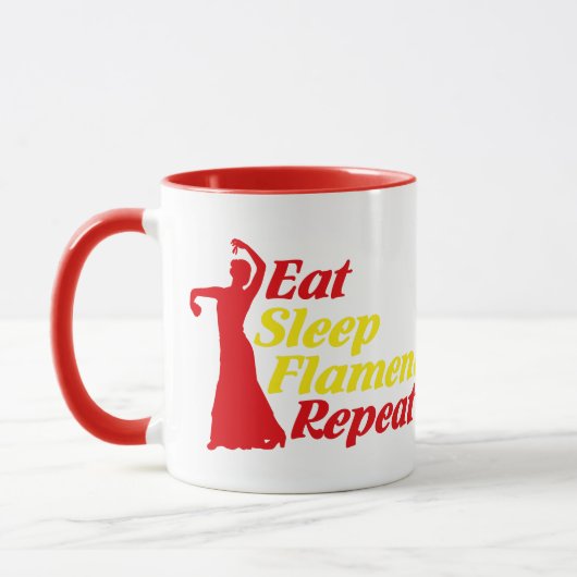 Mug Mangez le flamenco du sommeil Répéter un cadeau am (Gauche)