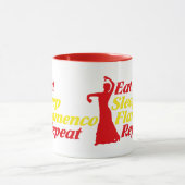 Mug Mangez le flamenco du sommeil Répéter un cadeau am (Centre)