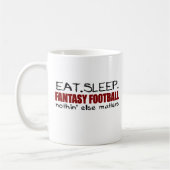 Mug Mangez le football d'imaginaire de sommeil (Gauche)