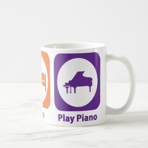 Mug Mangez le piano de jeu de sommeil