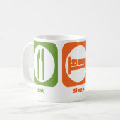 Mug Mangez le ping-pong de jeu de sommeil (Devant gauche)