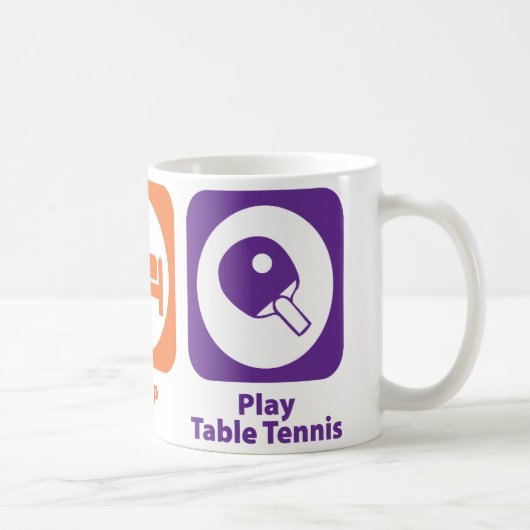 Mug Mangez le ping-pong de jeu de sommeil (Droite)