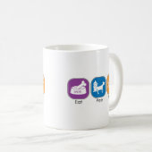 Mug Mangez le pipi d'agilité de sommeil (Devant droit)