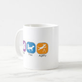 Mug Mangez le pipi d'agilité de sommeil (Devant gauche)