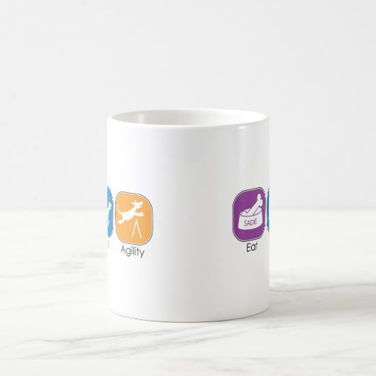 Mug Mangez le pipi d'agilité de sommeil (Centre)