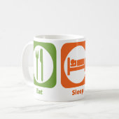 Mug Mangez le pont de jeu de sommeil (Devant gauche)