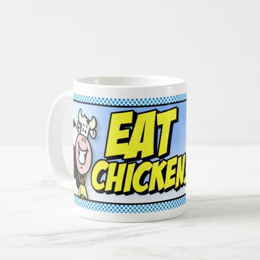 Mug Mangez le poulet ! (Devant gauche)