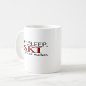 Mug Mangez le ski de sommeil (Devant gauche)