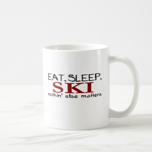 Mug Mangez le ski de sommeil (Droite)