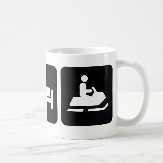 Mug Mangez le Snowmobile de sommeil (Droite)