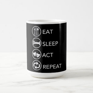 Mug Mangez le sommeil Acte Répéter Acteurs Don intérim