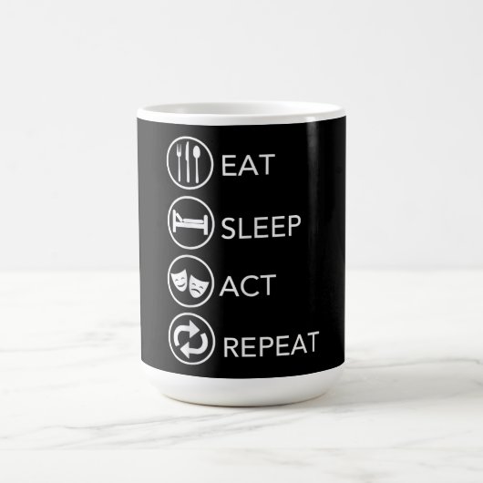 Mug Mangez le sommeil Acte Répéter Acteurs Don intérim (Centre)