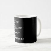 Mug Mangez le sommeil Acte Répéter Acteurs Don intérim (Devant droit)