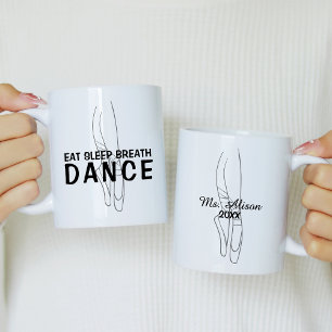 Mug Mangez le sommeil Danse du souffle Noir et Blanc