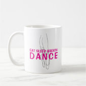 Mug Mangez le sommeil Danse du souffle rose et blanc (Gauche)