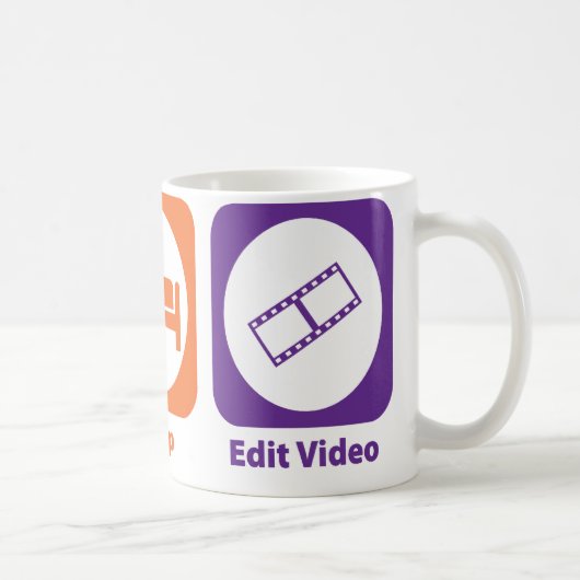 Mug Mangez le sommeil éditent la vidéo (Droite)
