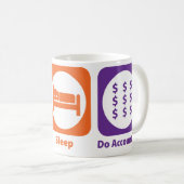 Mug Mangez le sommeil font la comptabilité (Devant droit)