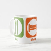 Mug Mangez le sommeil font la conformité (Devant gauche)