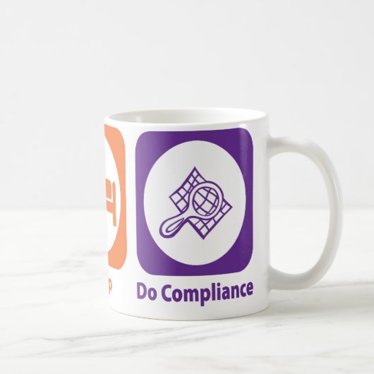 Mug Mangez le sommeil font la conformité (Droite)