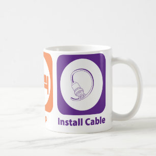 Mug Mangez le sommeil installent le câble