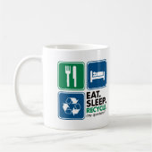 Mug Mangez le sommeil réutilisent (Gauche)