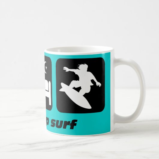Mug Mangez le surf de sommeil (Droite)