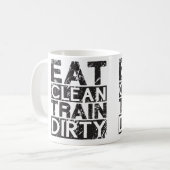 Mug Mangez le train propre sale (Devant gauche)