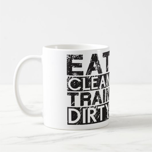 Mug Mangez le train propre sale (Gauche)