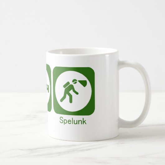 Mug Mangez le VERT de spelunk de sommeil (Droite)