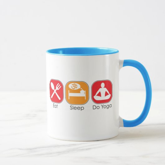 Mug Mangez le yoga de sommeil (Droite)