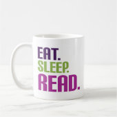 Mug Mangez les chemises et les cadeaux lus par sommeil (Gauche)