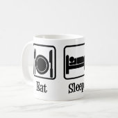 Mug Mangez les cheveux coupés du sommeil (Devant gauche)