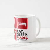 Mug Mangez les lames de sommeil - rouge (Devant droit)