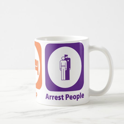 Mug Mangez les personnes d'arrestation de sommeil (Droite)