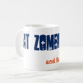 Mug Mangez les zombies et panier Halloween Emo Goth Bl (Devant gauche)