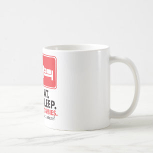 Mug Mangez les zombis de sommeil - rouge