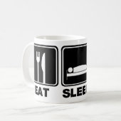 Mug Mangez l'oiseau de sommeil (les poubelles) (Devant gauche)