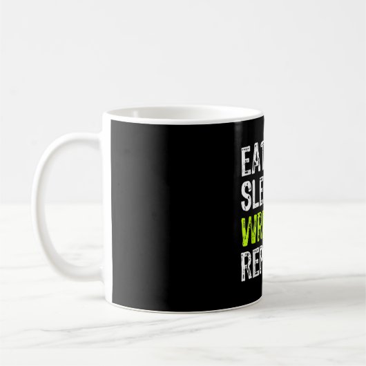 Mug Mangez lutteur de sommeil Répéter lutteur de lutte (Gauche)