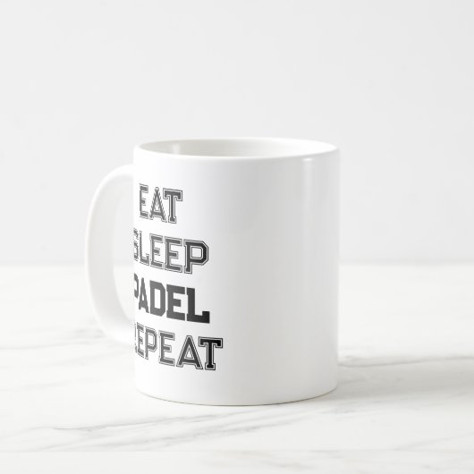 Mug mangez padel de sommeil répéter padel joueur simpl (Devant gauche)