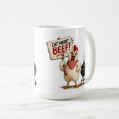 Mug Mangez Plus De Boeuf ! Poulet (Devant droit)
