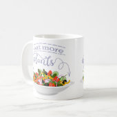 Mug Mangez plus de plantes frais motivation salade let (Devant gauche)