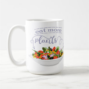 Mug Mangez plus de plantes frais motivation salade let