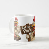 Mug Mangez Plus de Porc (Devant gauche)