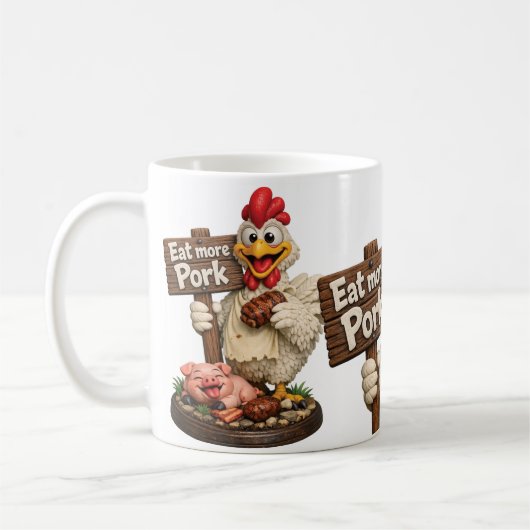 Mug Mangez Plus de Porc (Gauche)