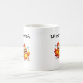 Mug Mangez Plus de Tofu avec un Poulet Drôle et Paniqu (Centre)
