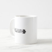 Mug Mangez propre, train sec - Exercice Inspirational (Devant gauche)